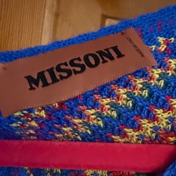 Missoni Colorful Striped Poncho with Fringe - Picture 3 of 4